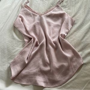 Baby pink camisole w/ lace detailing from Express